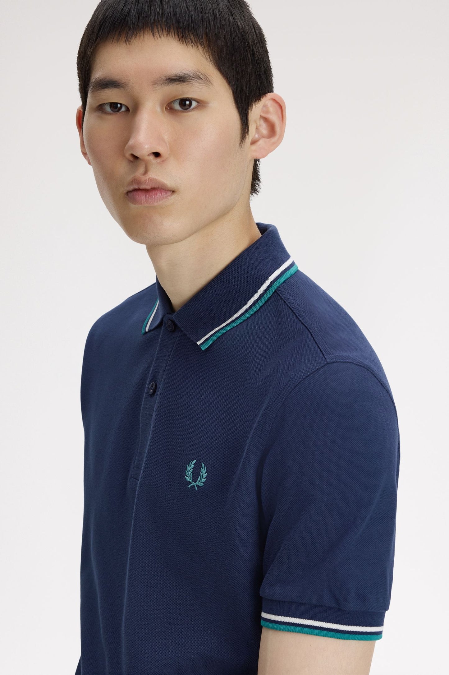 Fred Perry Polo M3600 Tennis Blue / Snow White / Deep Mint