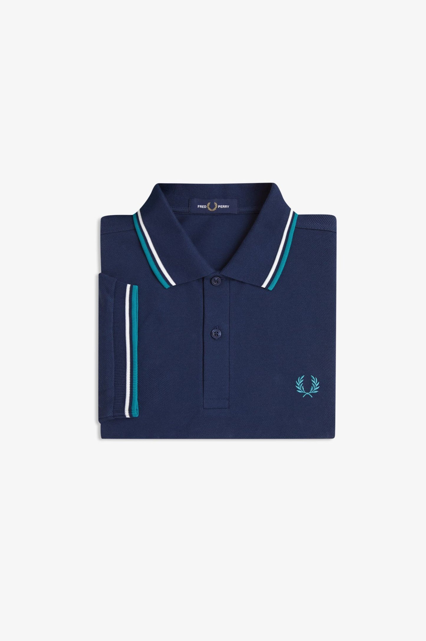 Fred Perry Polo M3600 Tennis Blue / Snow White / Deep Mint