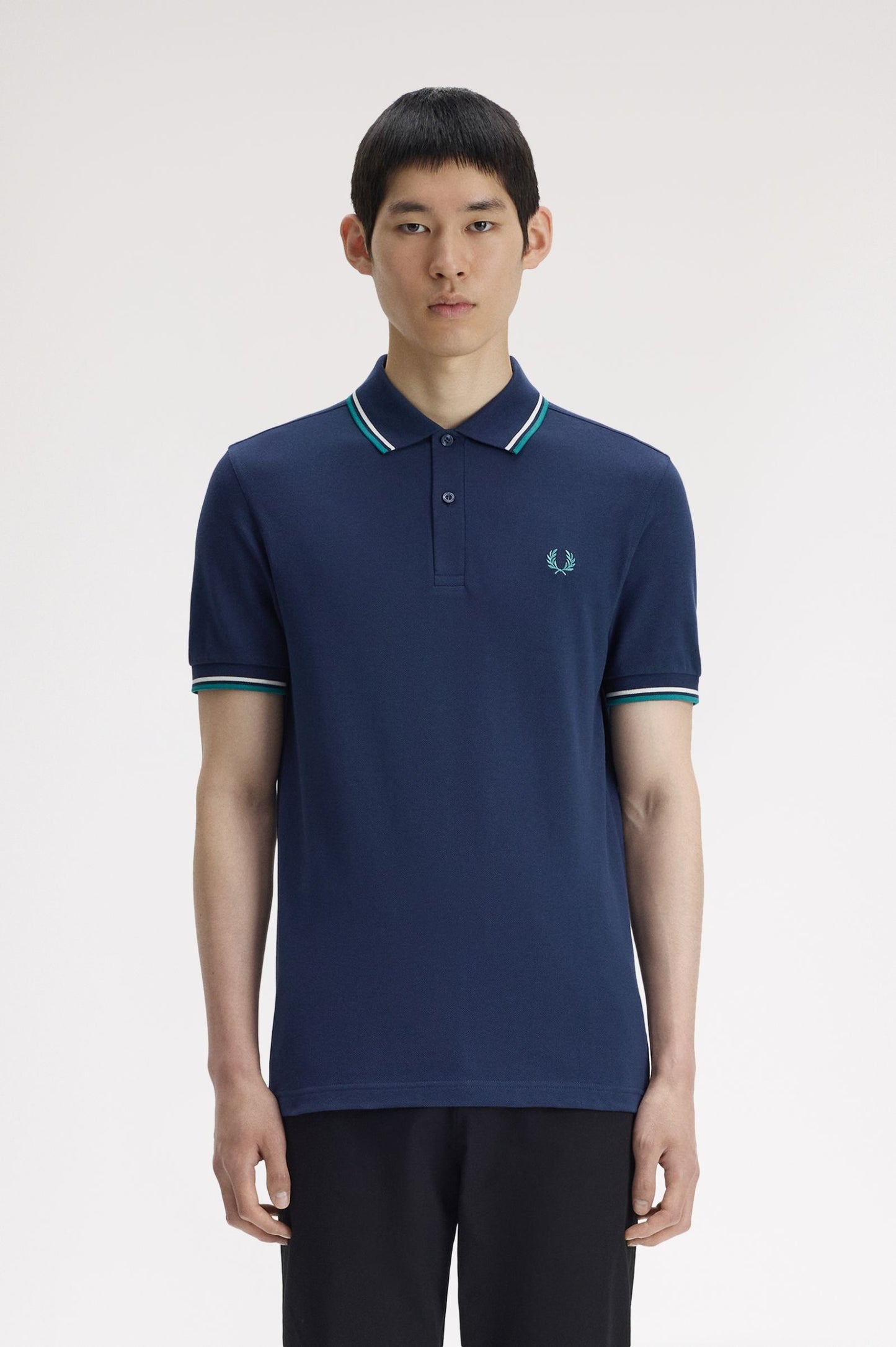 Fred Perry Polo M3600 Tennis Blue / Snow White / Deep Mint