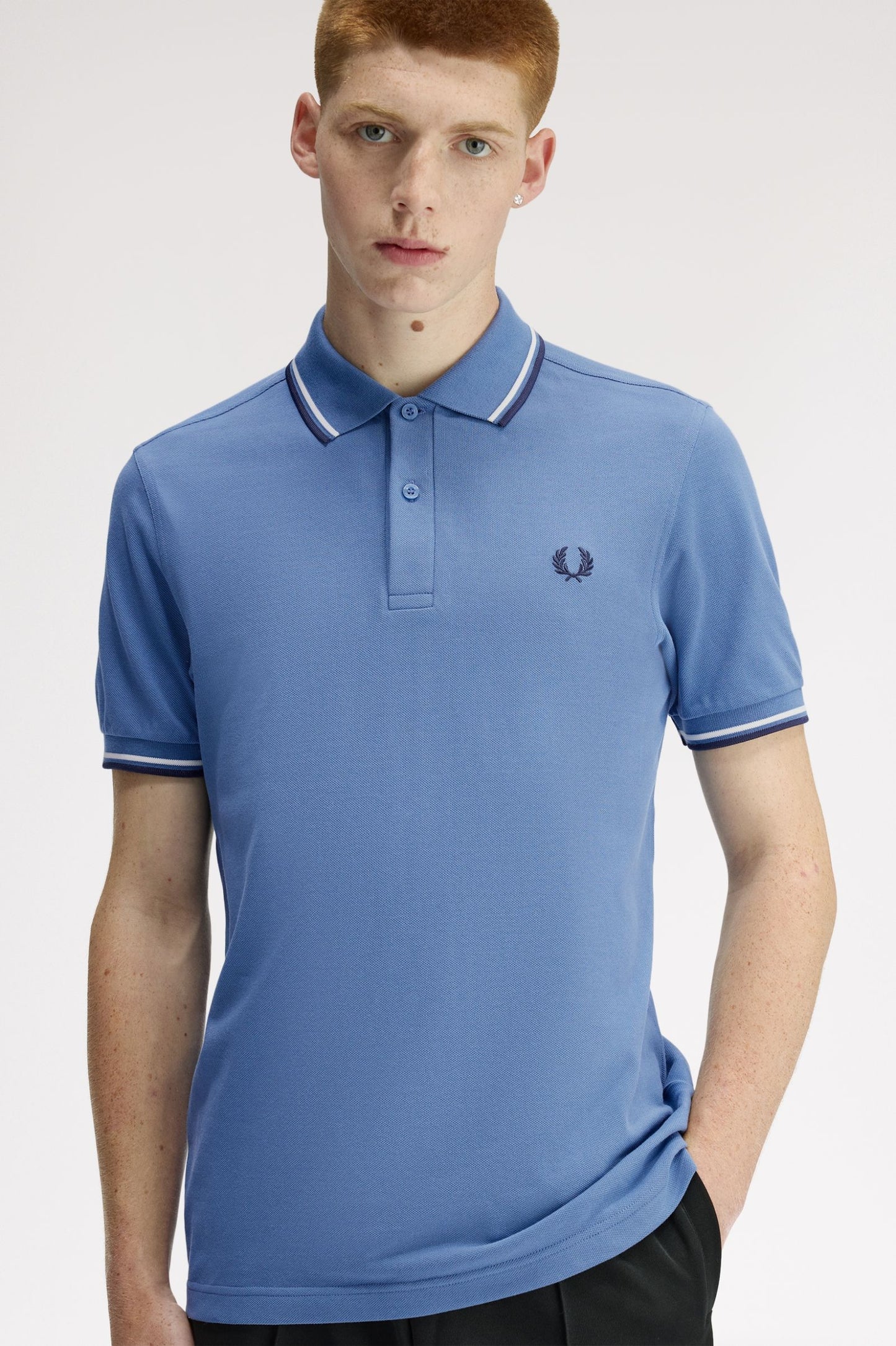 Fred Perry Polo M3600 Ace Blue / Snowwhite / Tennis Blue