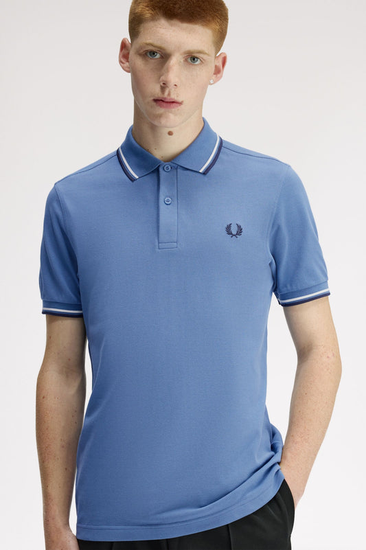 Fred Perry Polo M3600 Ace Blue / Snowwhite / Tennis Blue
