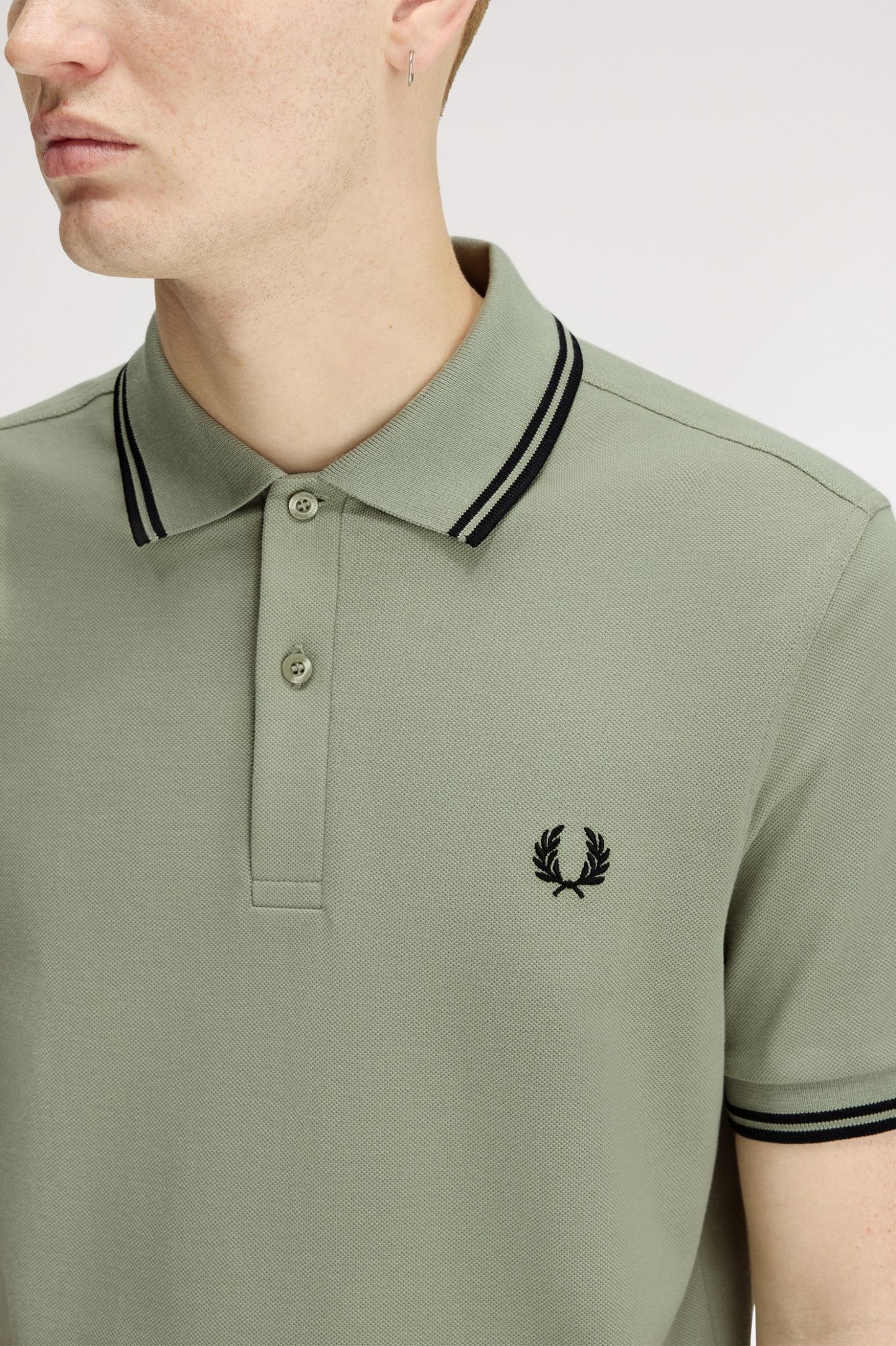 Fred Perry Polo M3600 Seagrass / Black
