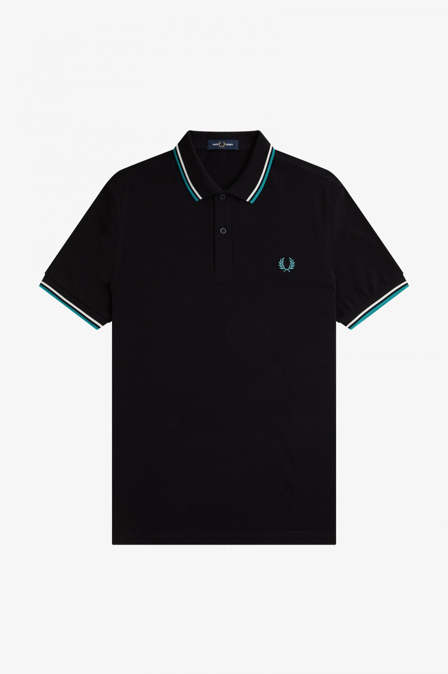 Fred Perry Polo M3600 Black / Ecru / Dark Mint