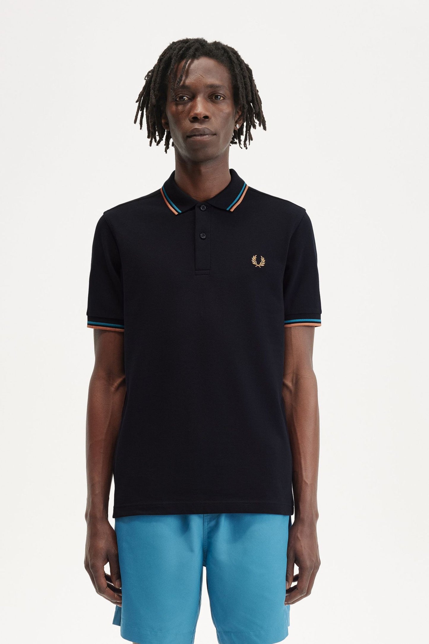 Fred Perry Polo M3600 Navy / Cyber Blue / LGRUST