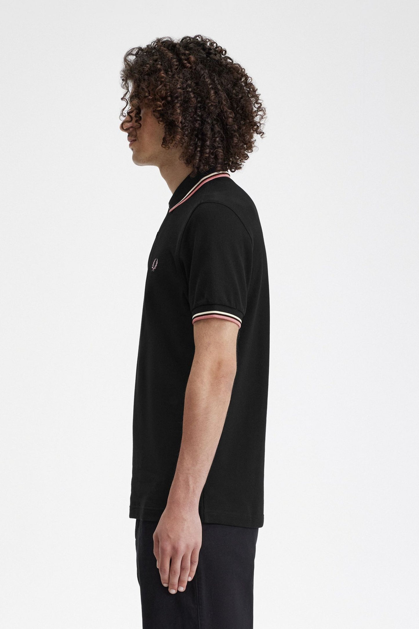 Fred Perry Polo M3600 Black / Ecru / Dustrose