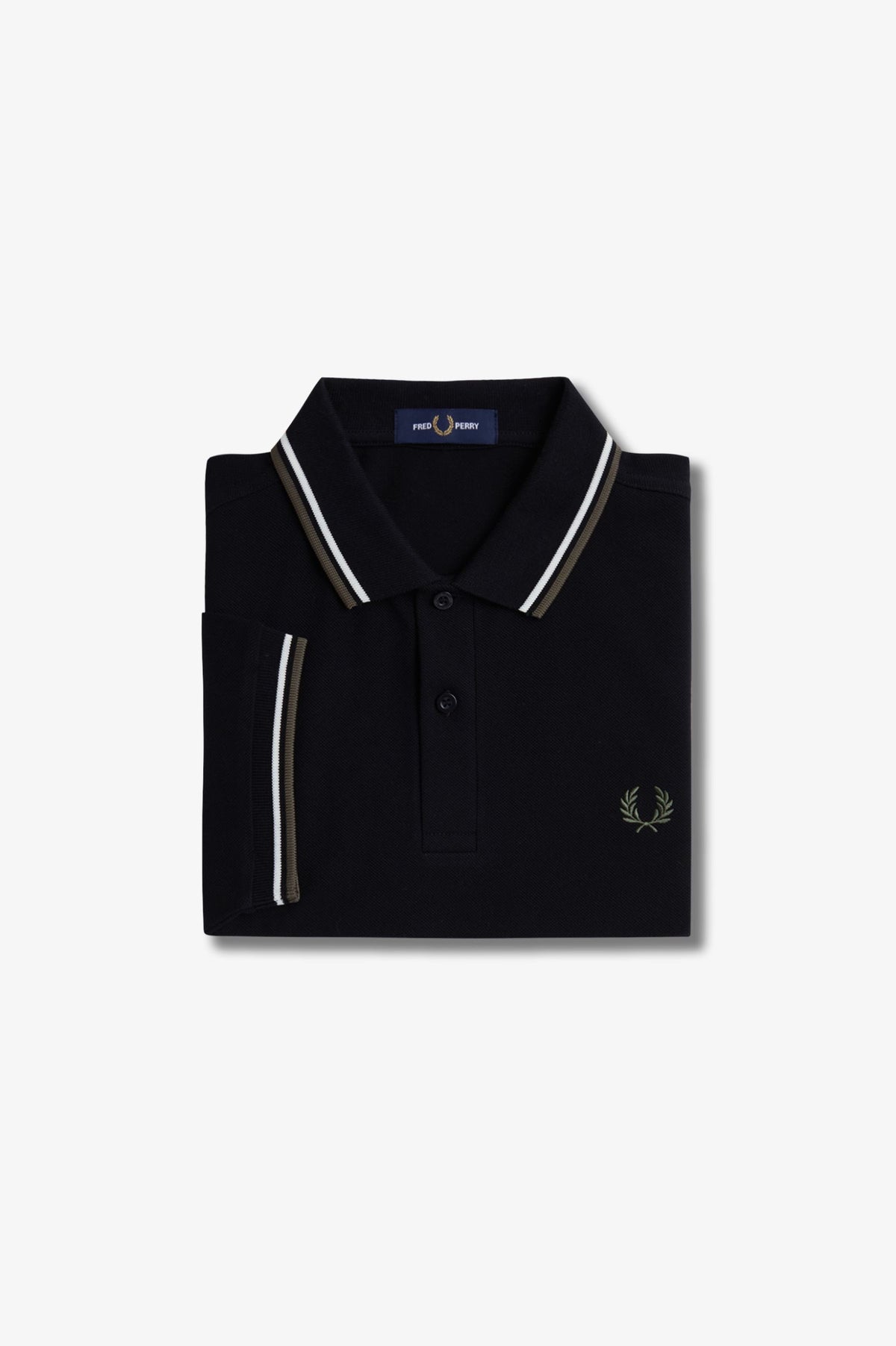 Fred Perry Polo M3600 Black / Ecru / Laurel Wreath