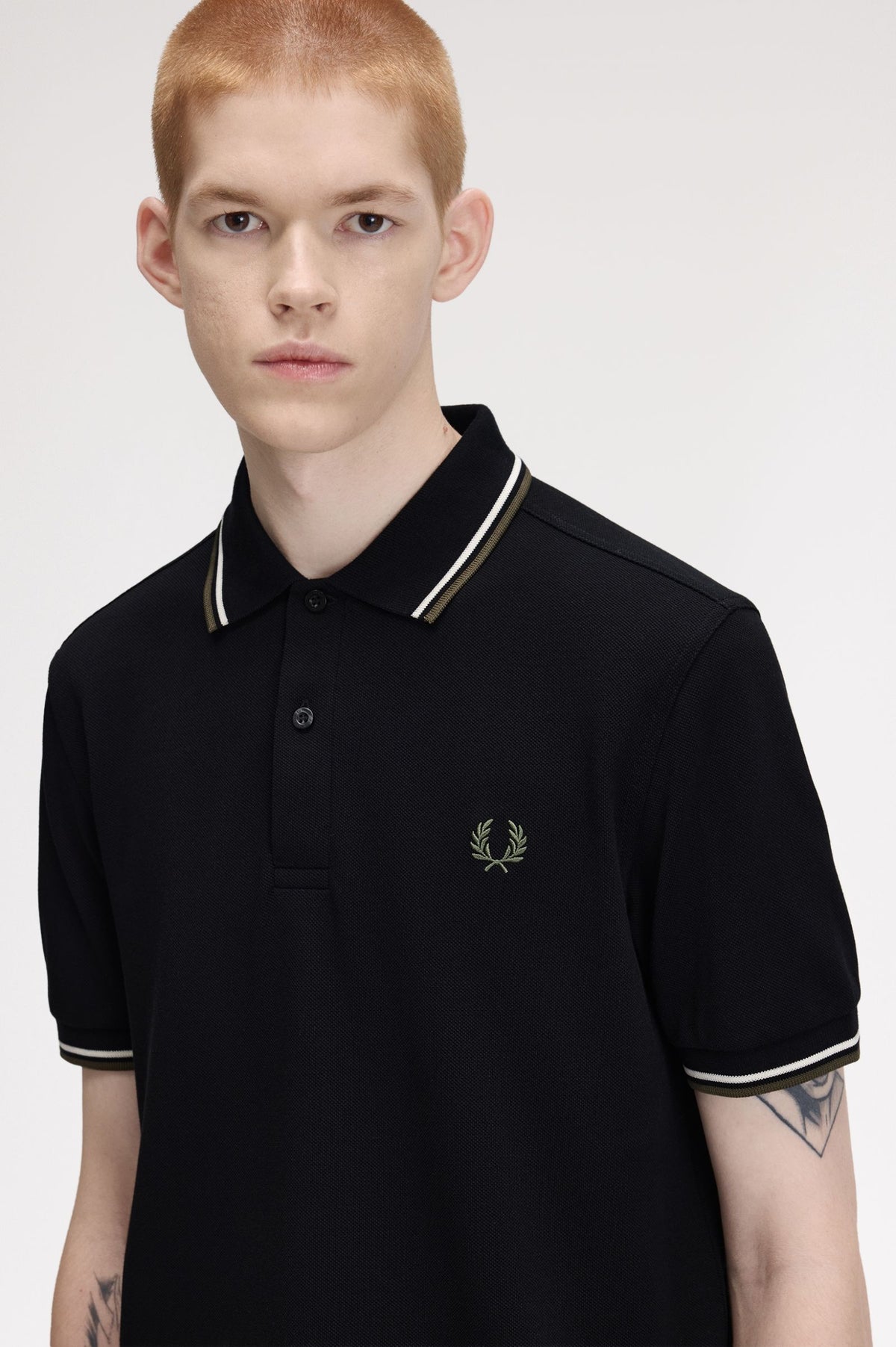 Fred Perry Polo M3600 Oatmeal / Night Green / Night Green