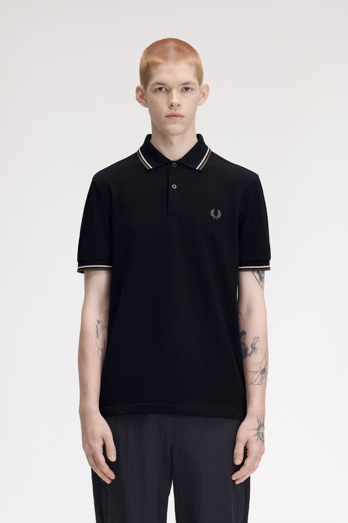 Fred Perry Polo M3600 Oatmeal / Night Green / Night Green