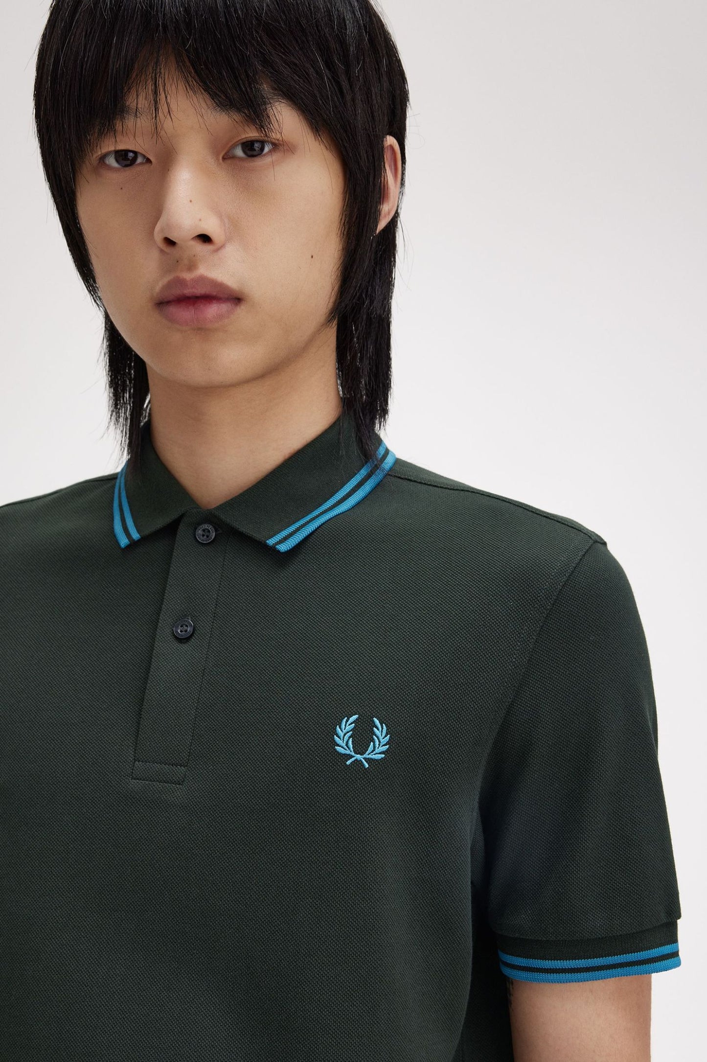 Fred Perry Polo M3600 Night Green / Runaway Ocean