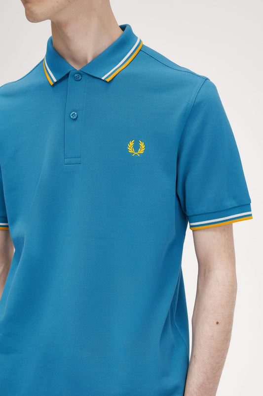 Fred Perry Polo M3600 Runaway Ocean / Snow White / Honeycomb