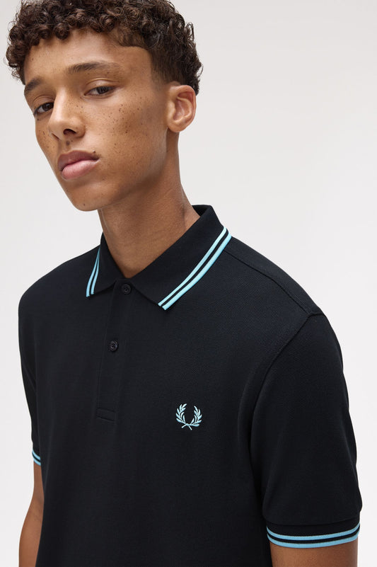 Fred Perry Polo M3600 Navy / Mint Blue / Mint Blue