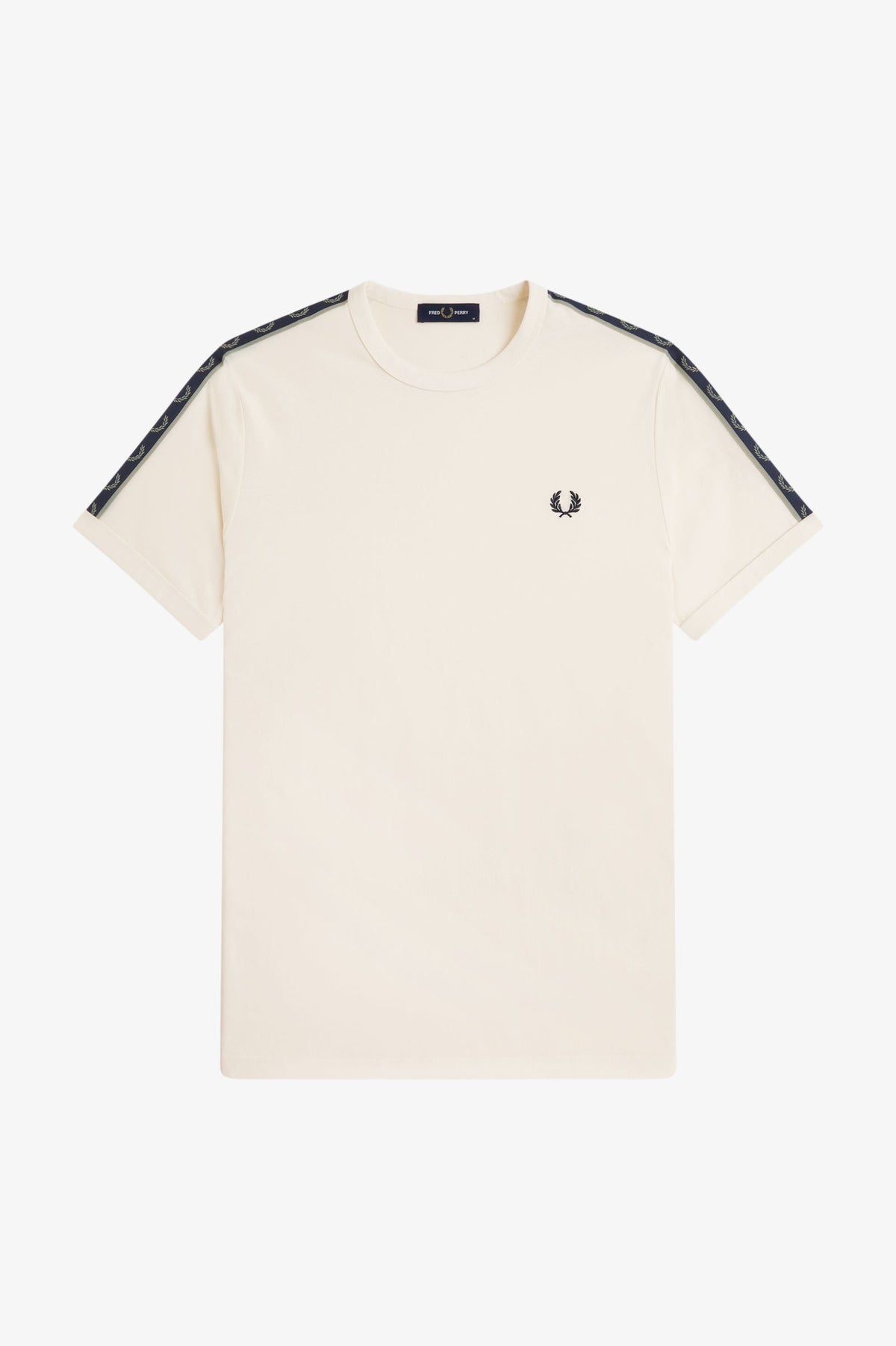 Fred Perry Contrast Tape Ringer T-Shirt Ecru
