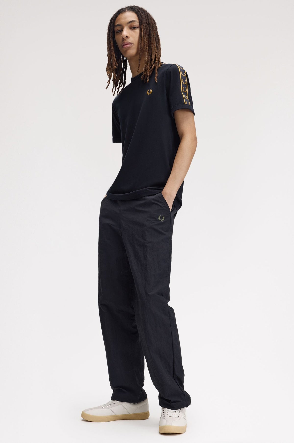 Fred Perry Contrast Tape Ringer T-Shirt Navy