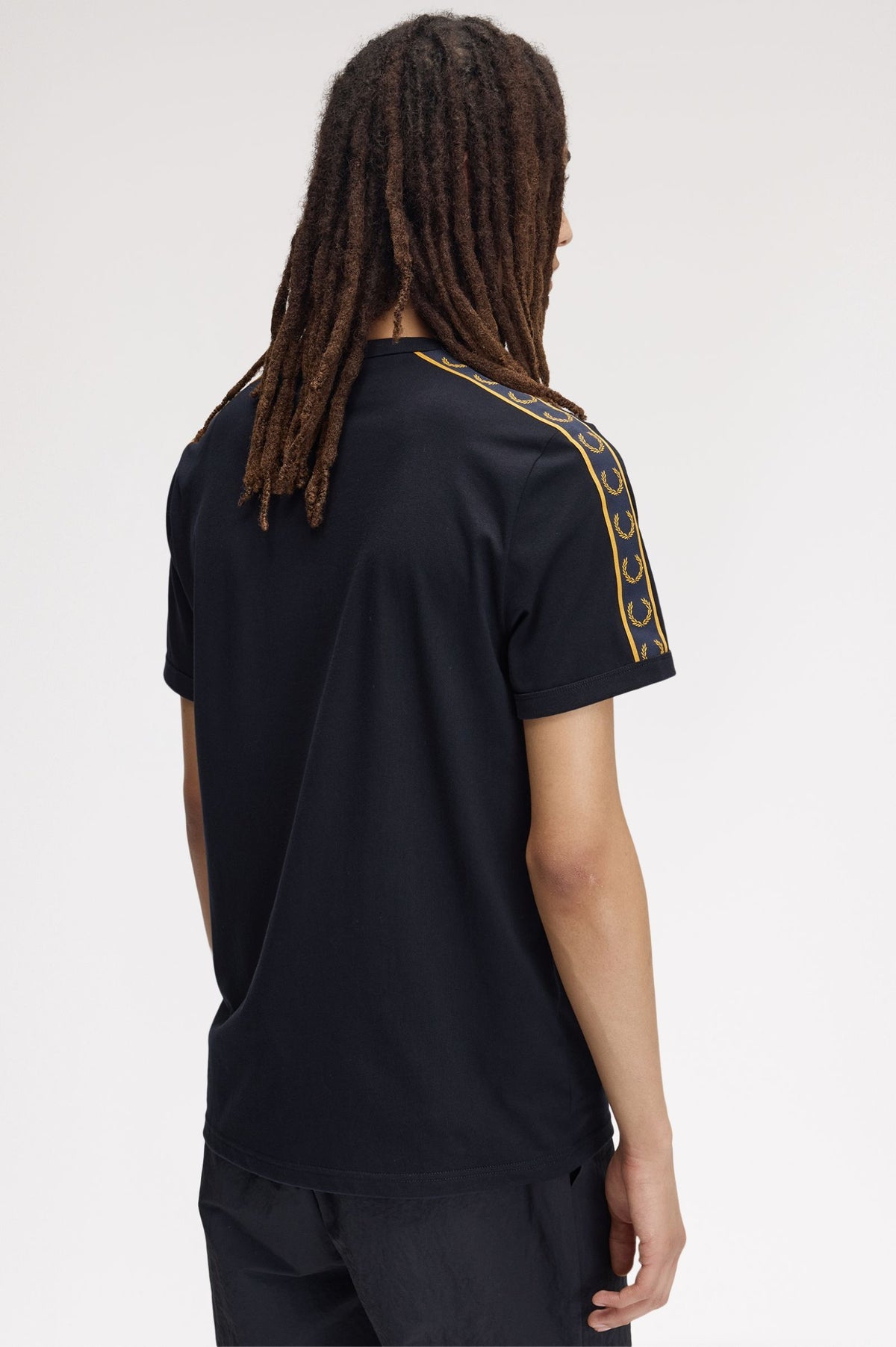 Fred Perry Contrast Tape Ringer T-Shirt Navy