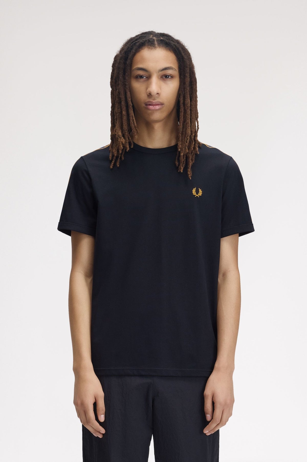 Fred Perry Contrast Tape Ringer T-Shirt Navy