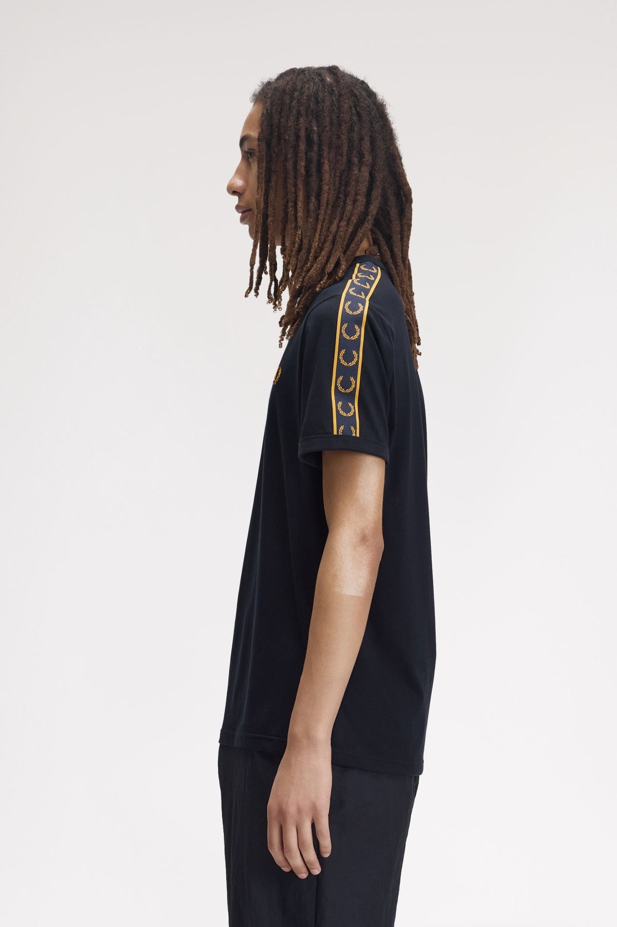 Fred Perry Contrast Tape Ringer T-Shirt Navy