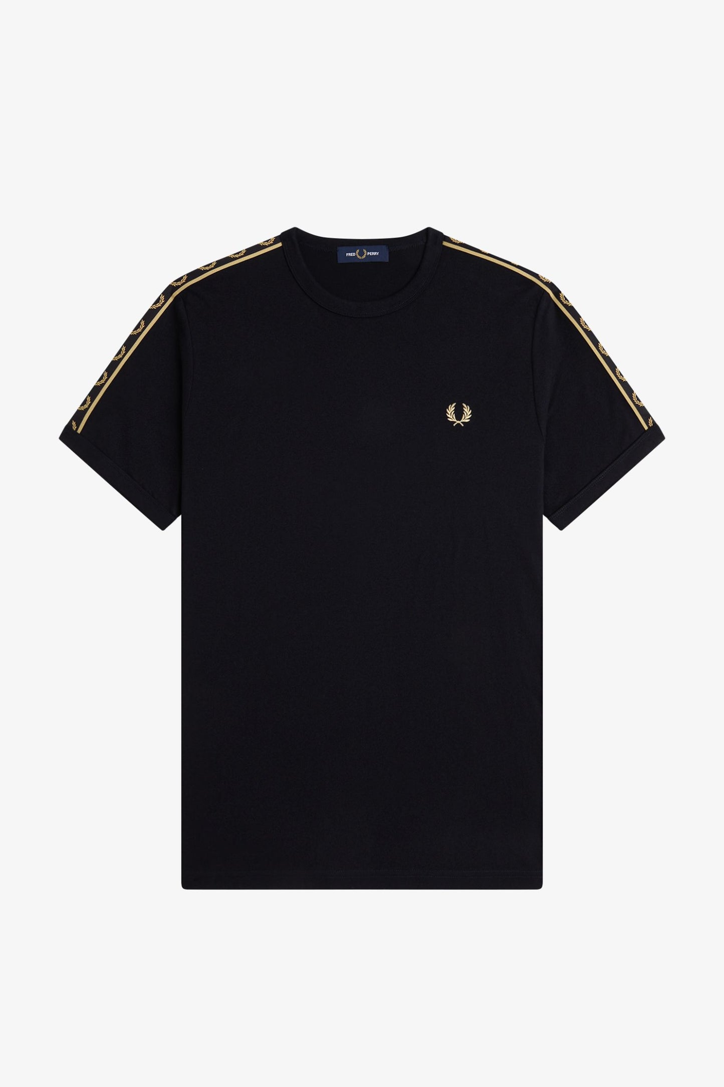 Fred Perry Contrast Tape Ringer T-Shirt Blacke / Champagne