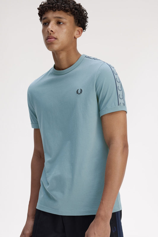Fred Perry Contrast Tape Ringer T-Shirt Stockport Blue / Navy