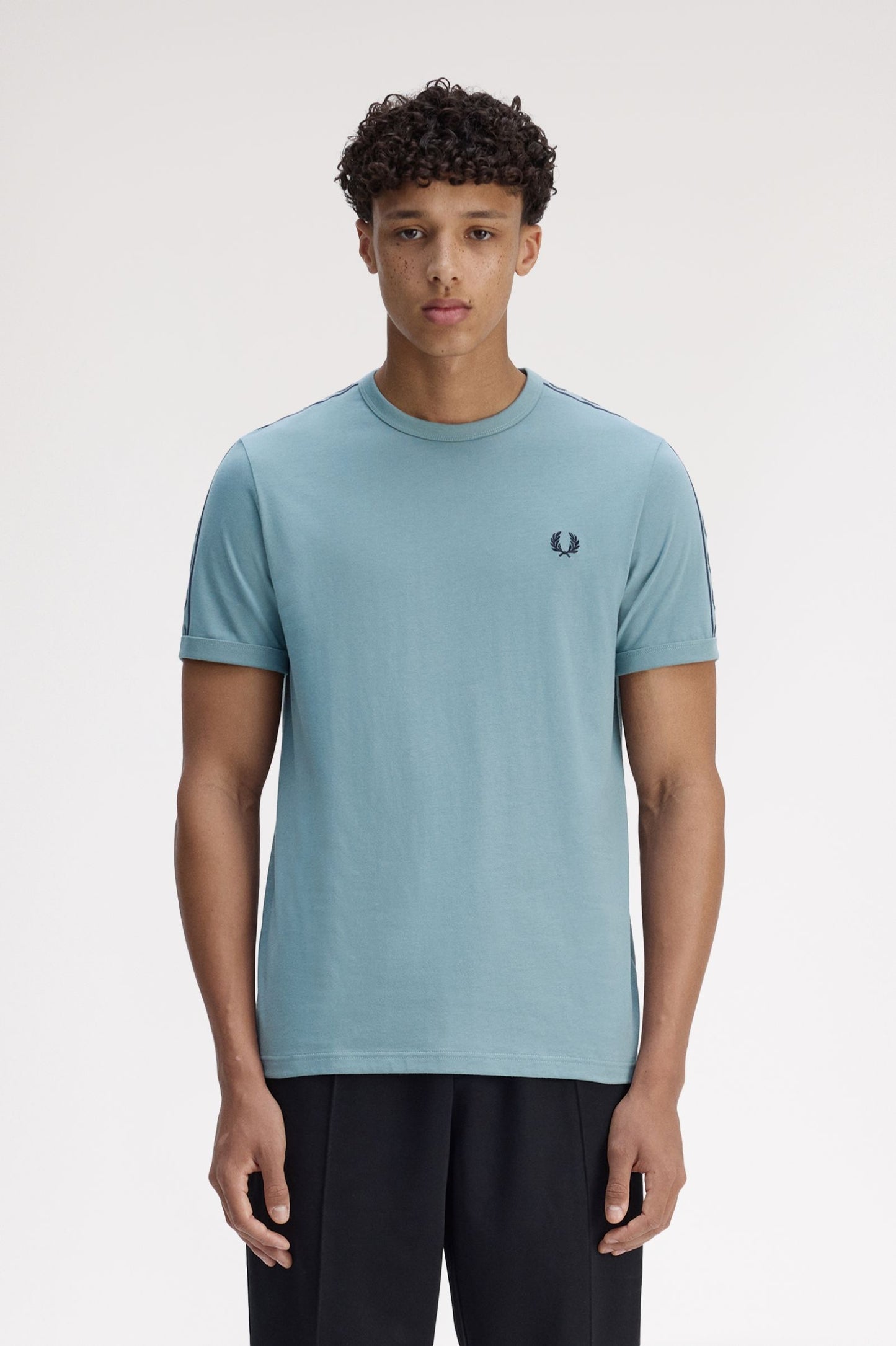Fred Perry Contrast Tape Ringer T-Shirt Stockport Blue / Navy