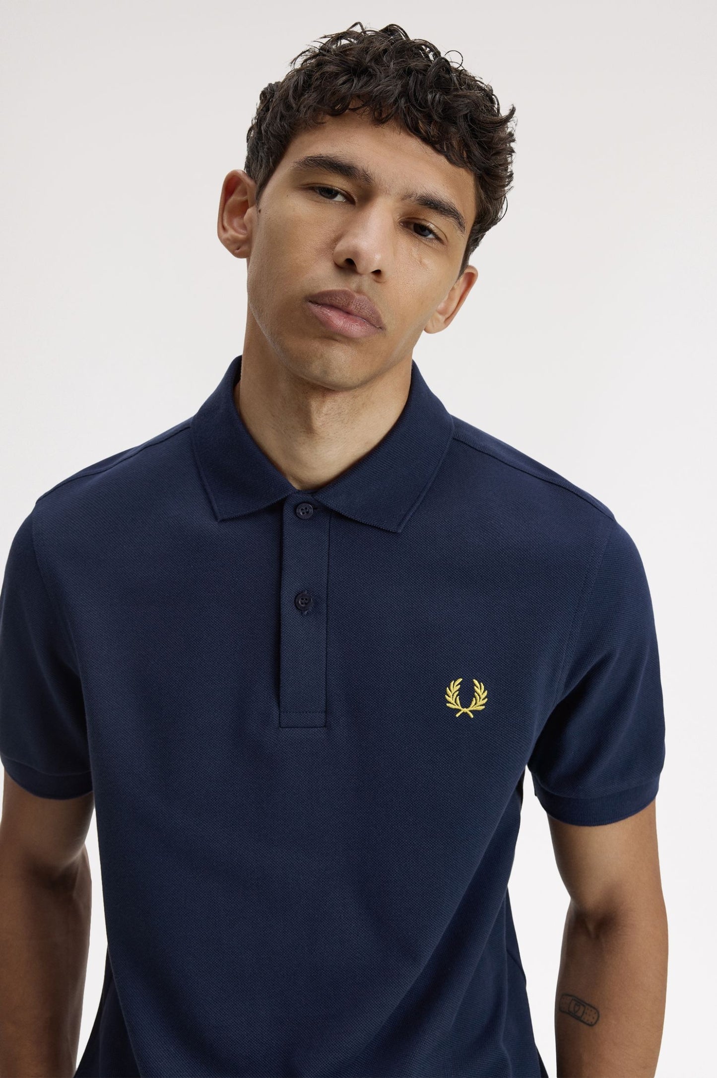 Fred Perry Polo M6000 Tennis Blue / Lemon Barley / Lemon Barley
