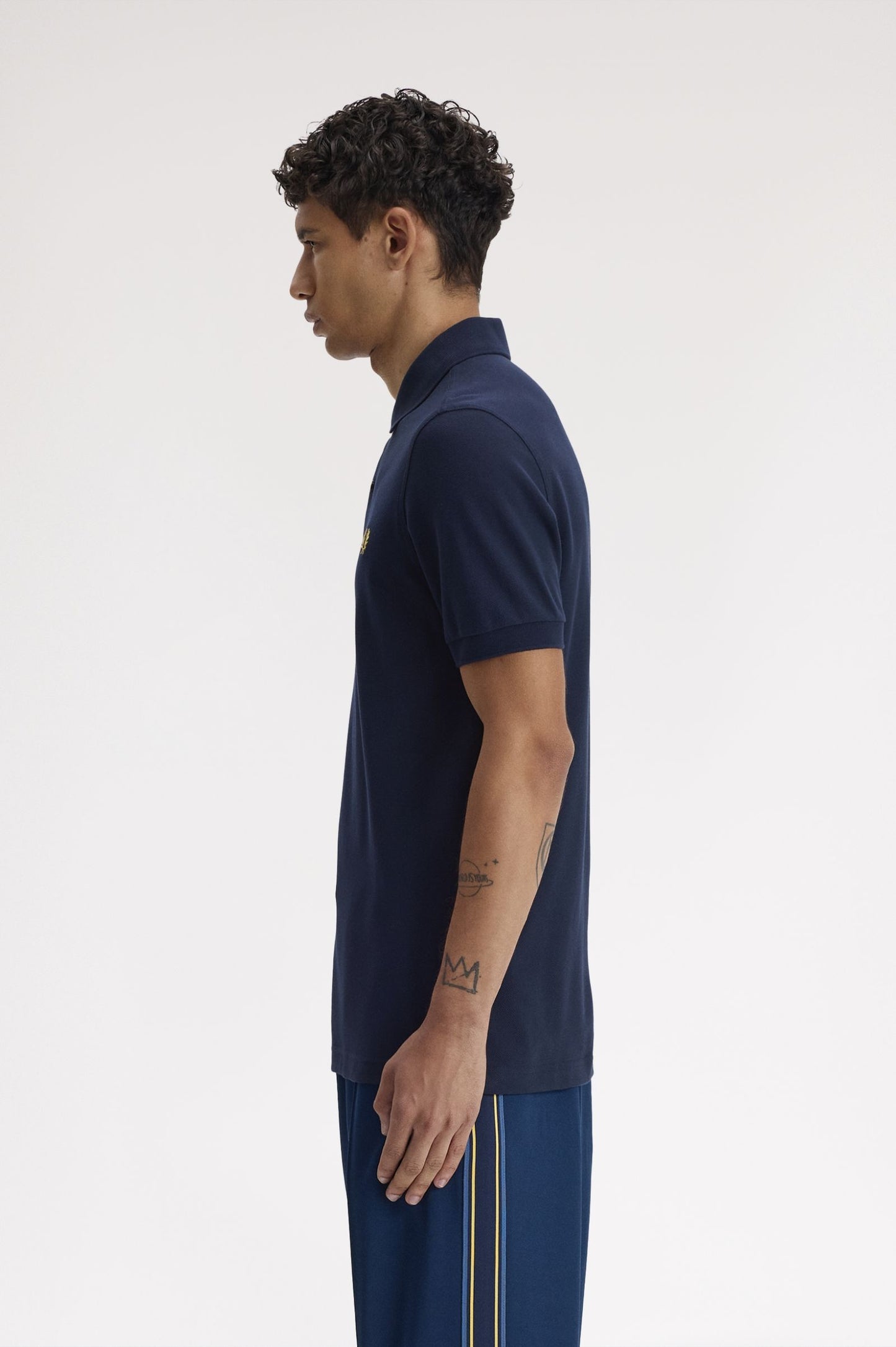 Fred Perry Polo M6000 Tennis Blue / Lemon Barley / Lemon Barley