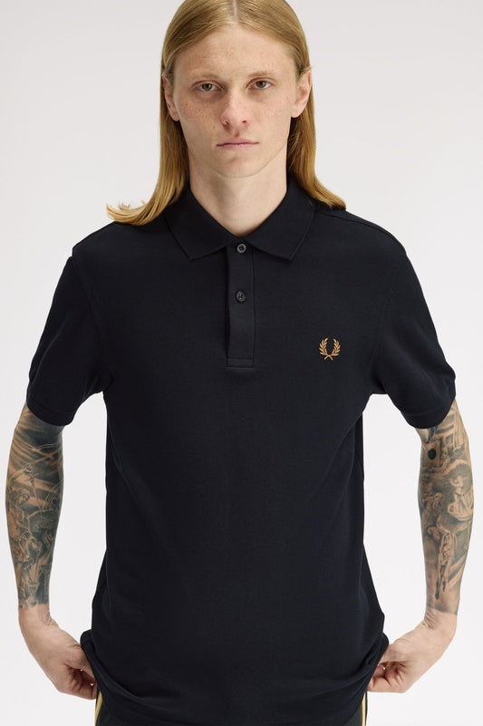Fred Perry Polo M6000 Black / Dark Caramel