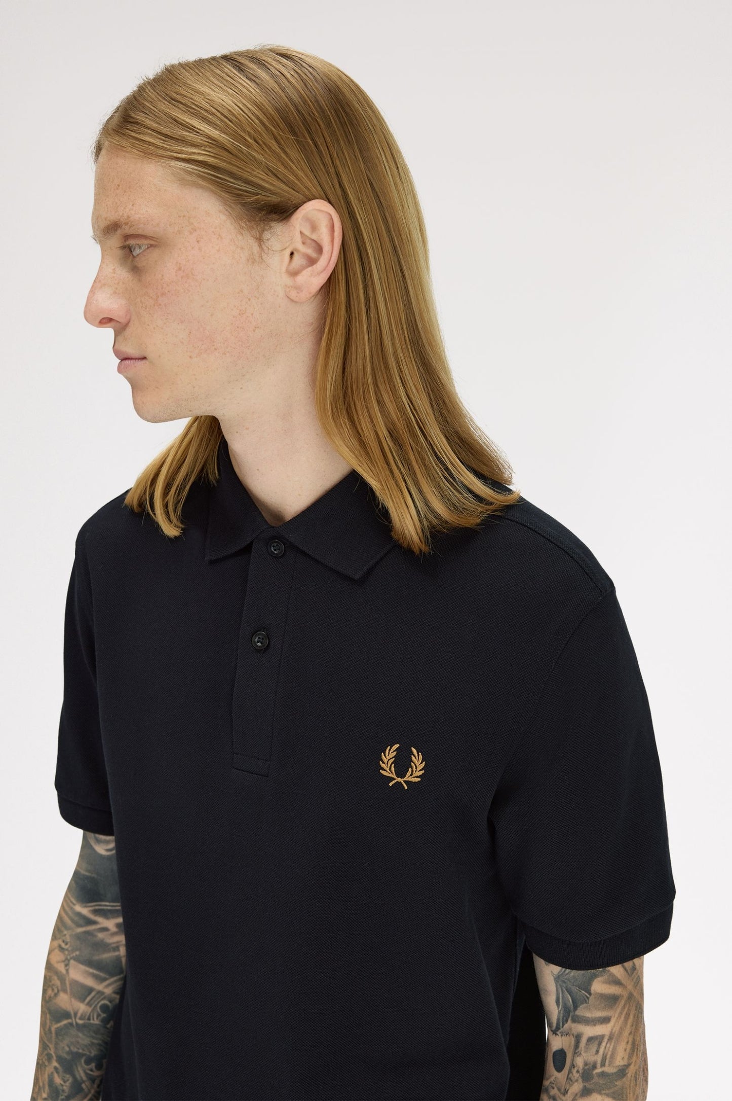 Fred Perry Polo M6000 Black / Dark Caramel