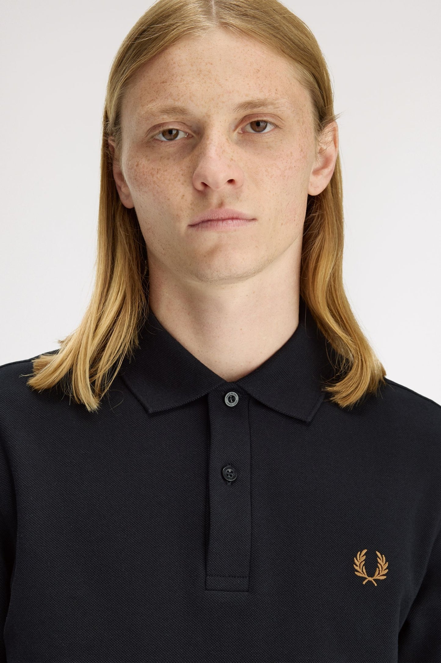 Fred Perry Polo M6000 Black / Dark Caramel