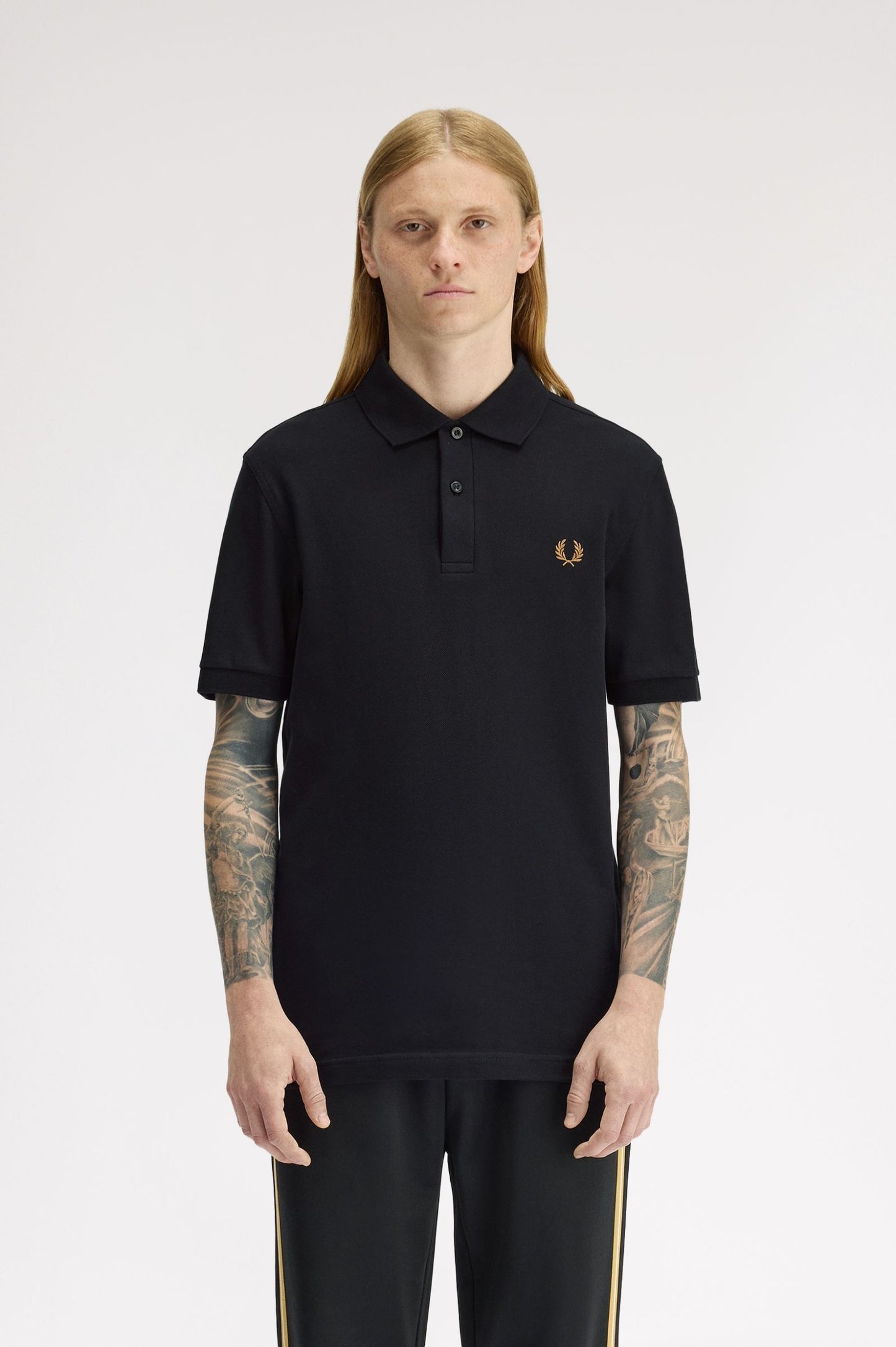 Fred Perry Polo M6000 Black / Dark Caramel