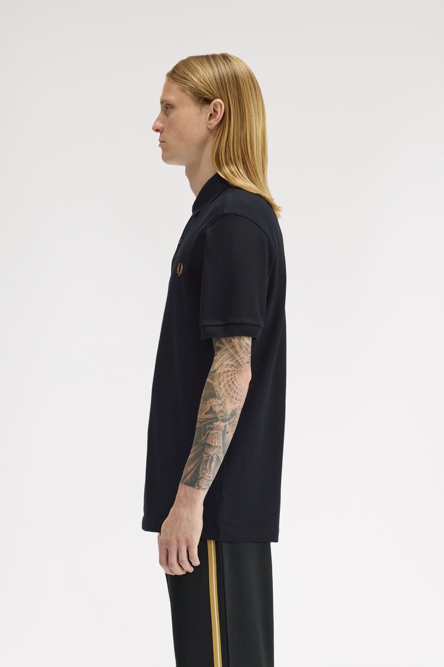 Fred Perry Polo M6000 Black / Dark Caramel