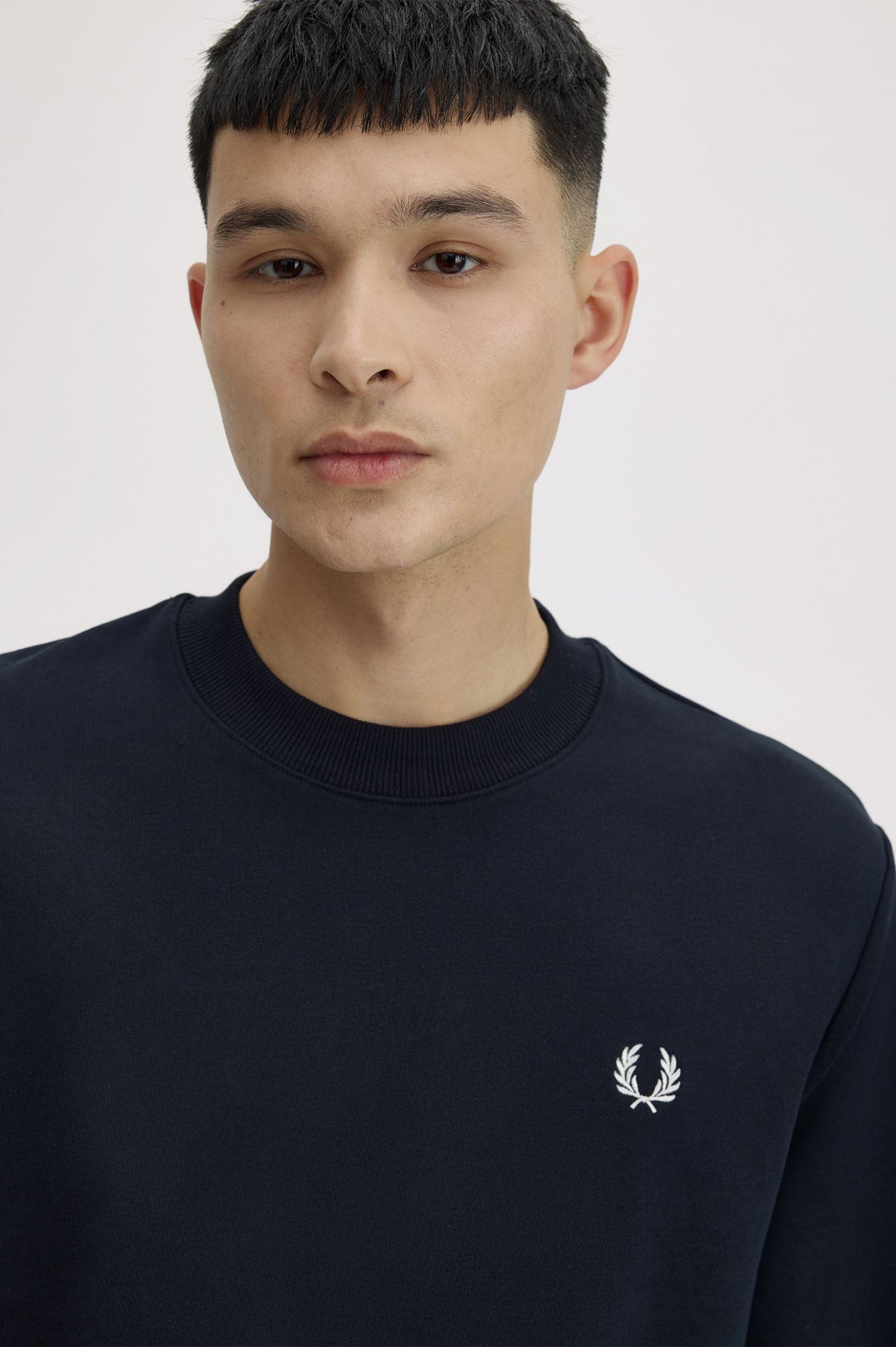 Fred Perry Crew Neck Sweatshirt Navy / White / White
