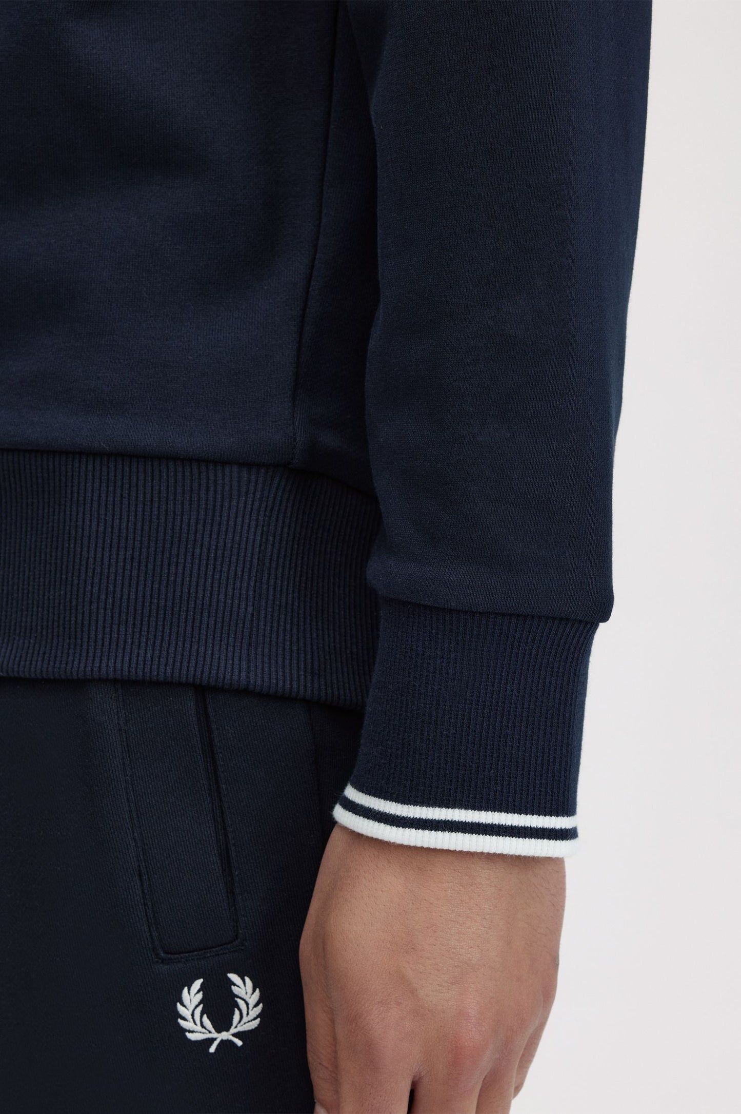 Fred Perry Crew Neck Sweatshirt Navy / White / White