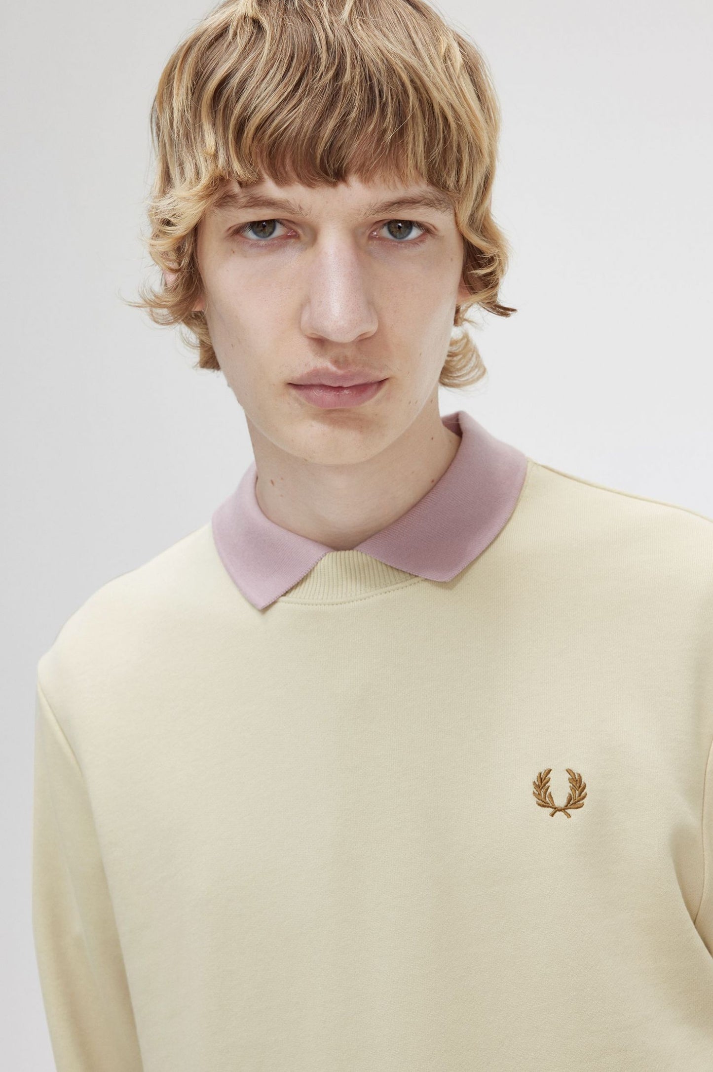 Fred Perry Crew Neck Sweatshirt Oatmeal