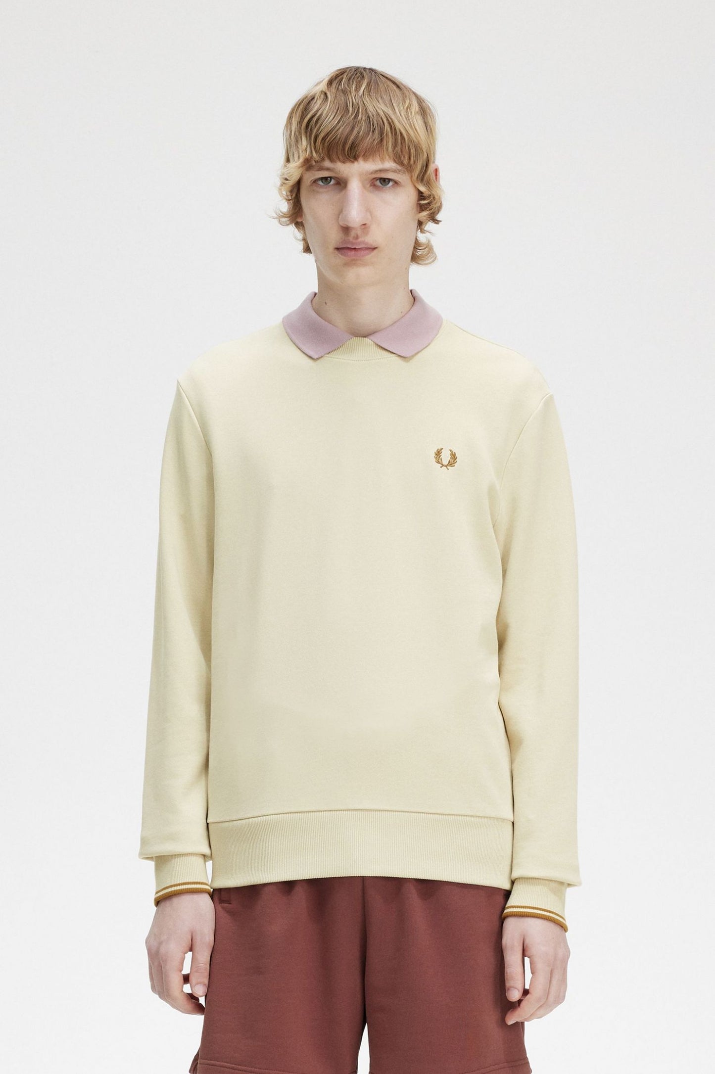 Fred Perry Crew Neck Sweatshirt Oatmeal