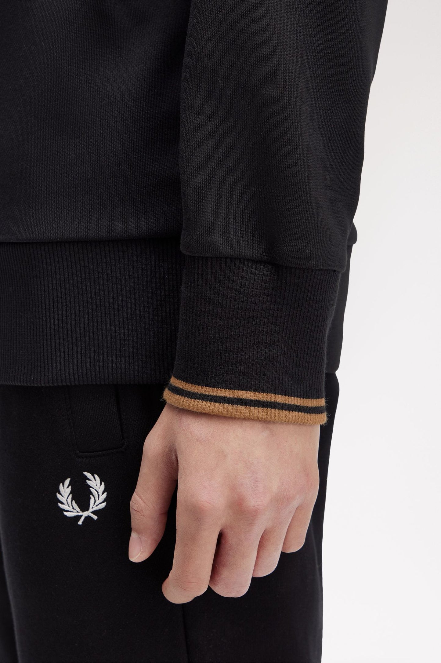Fred Perry Crew Neck Sweatshirt Black / Shadestone