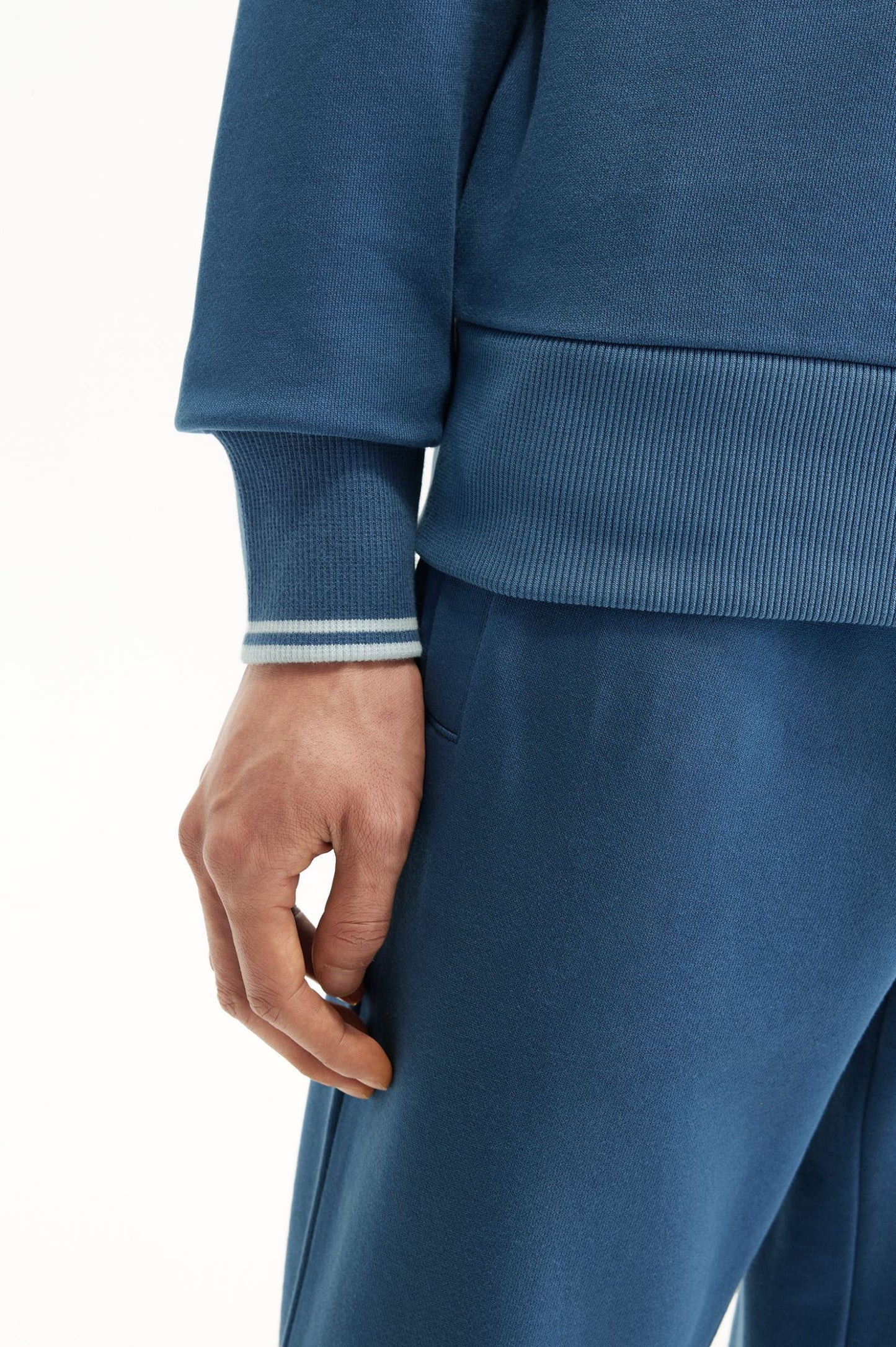 Fred Perry Crew Neck Sweatshirt Midnight Blue / Light Ice