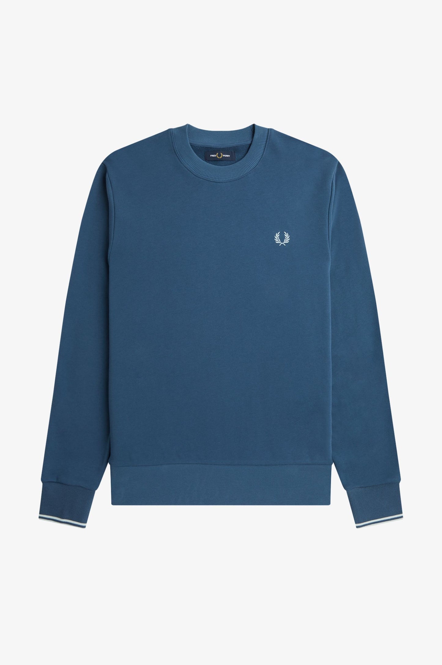 Fred Perry Crew Neck Sweatshirt Midnight Blue / Light Ice