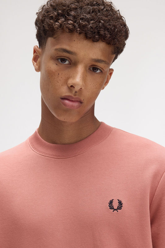 Fred Perry Crew Neck Sweatshirt Putty Pink