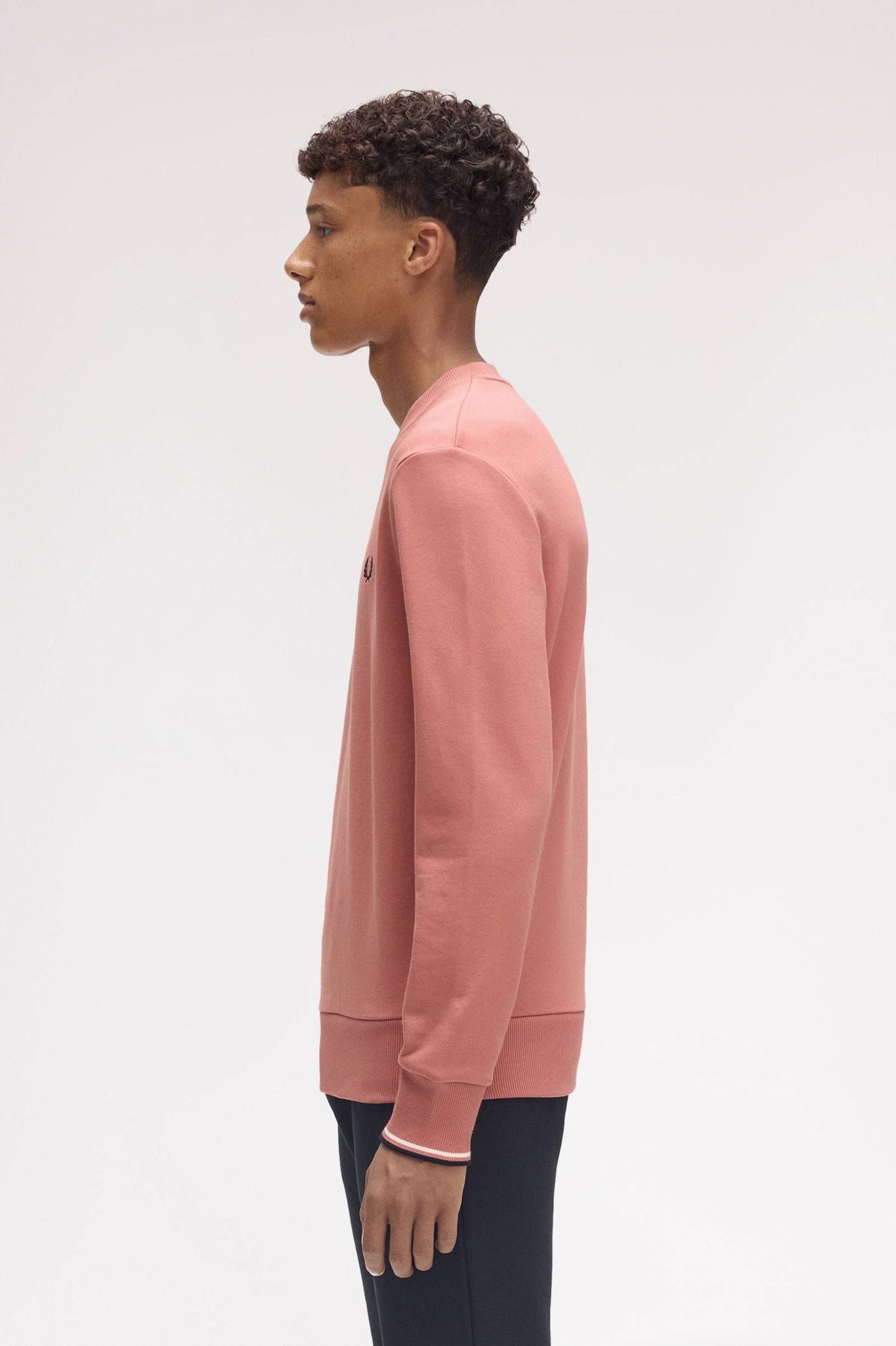 Fred Perry Crew Neck Sweatshirt Putty Pink