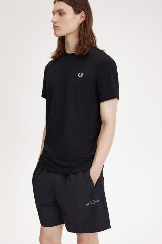 Fred Perry Abstract Graphic T-Shirt Black