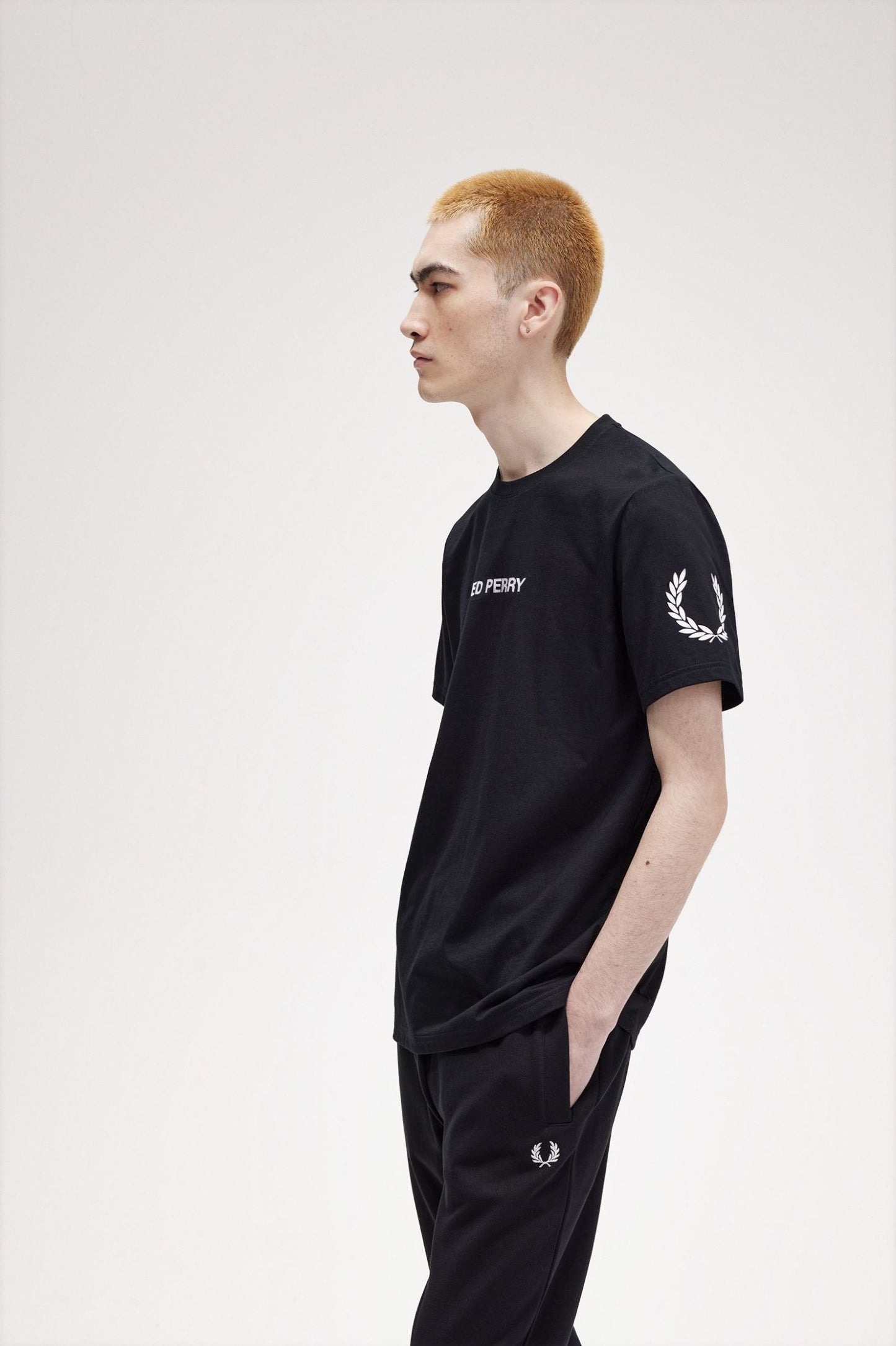 Fred Perry Double Branded Graphic T-Shirt Black