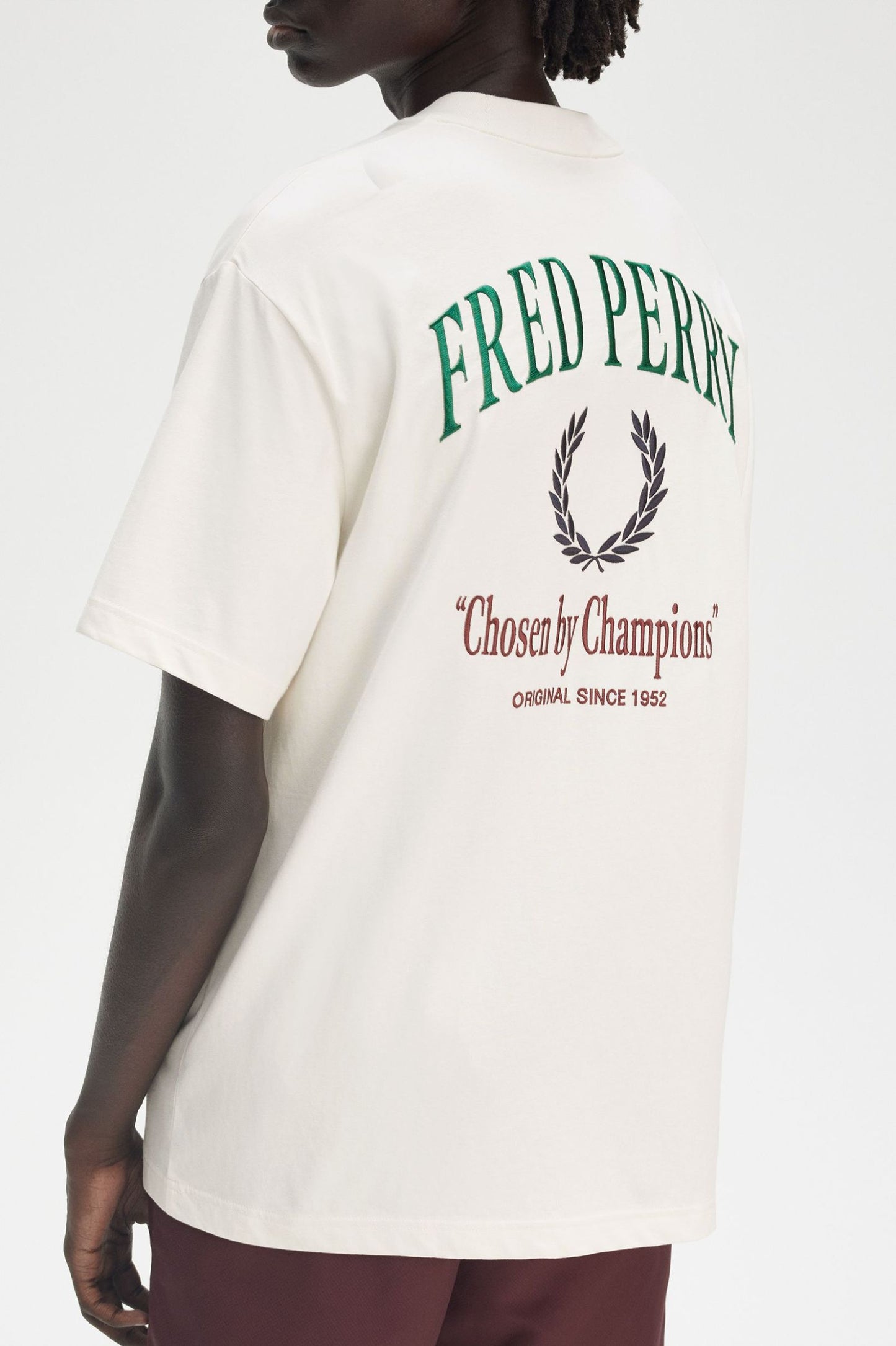 Fred Perry Embroidered T-Shirt Ecru