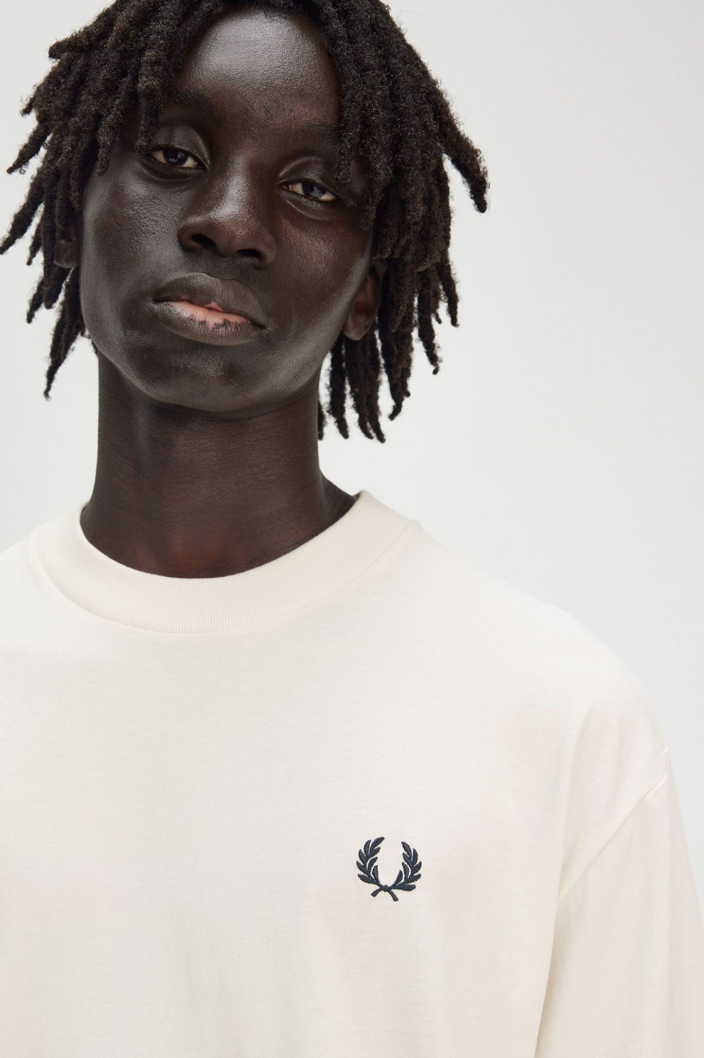 Fred Perry Embroidered T-Shirt Ecru