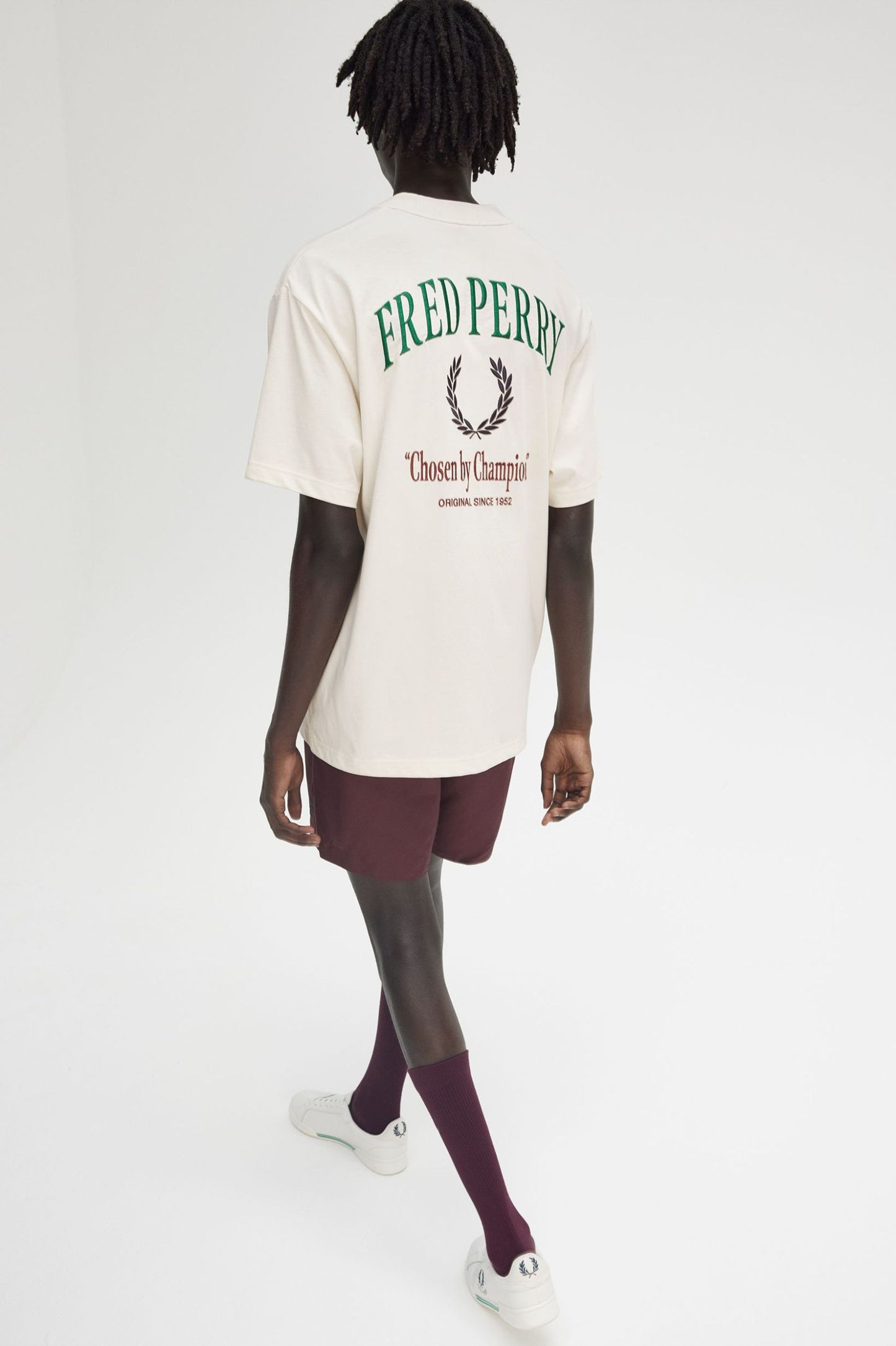 Fred Perry Embroidered T-Shirt Ecru