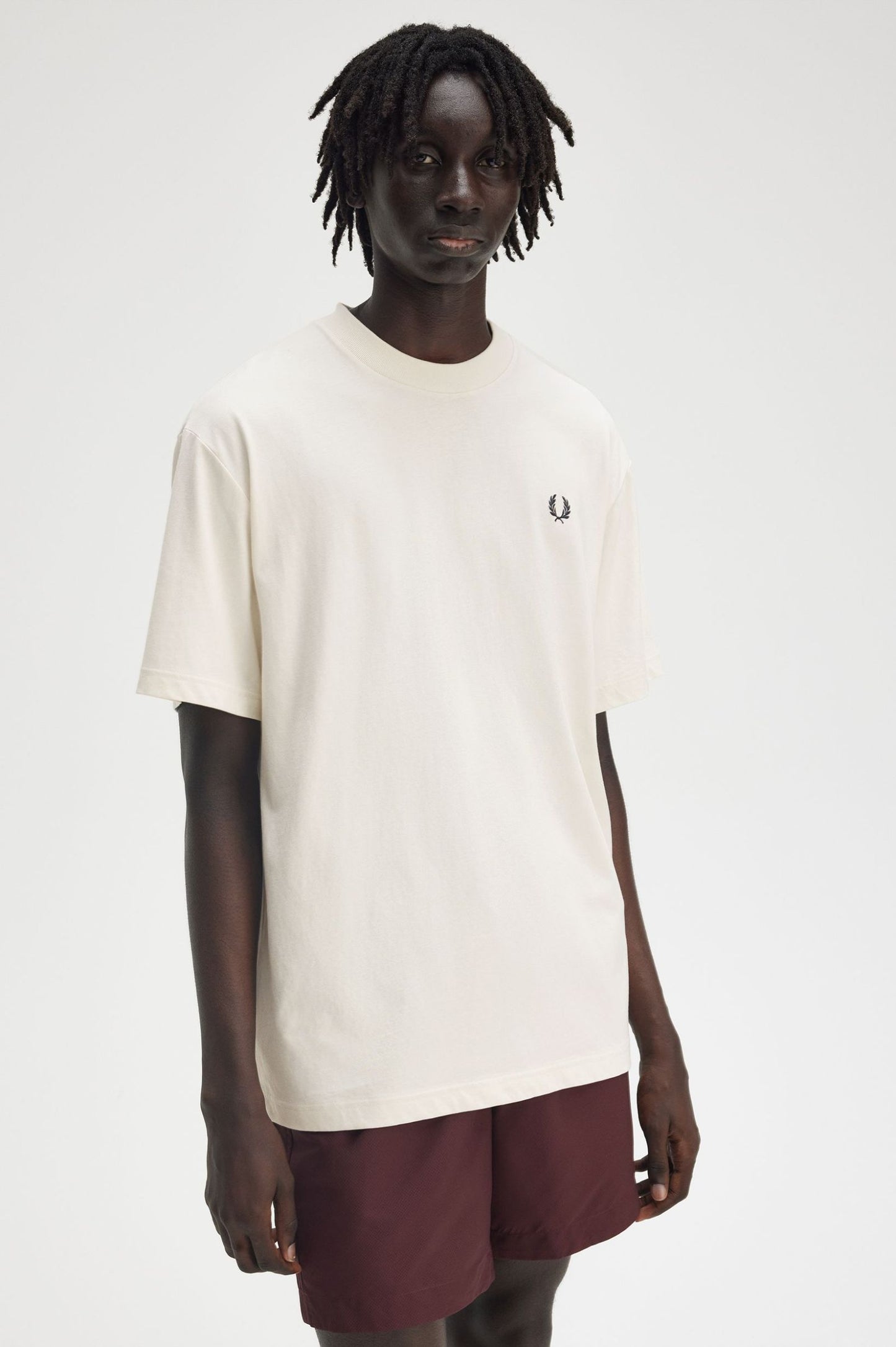 Fred Perry Embroidered T-Shirt Ecru