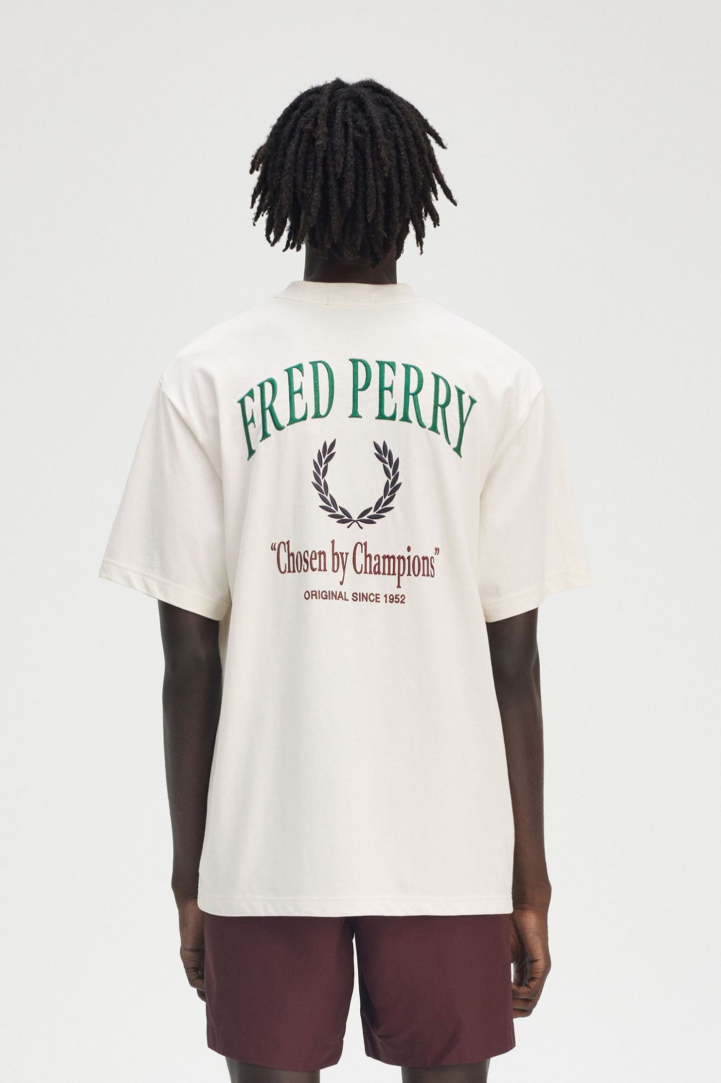 Fred Perry Embroidered T-Shirt Ecru