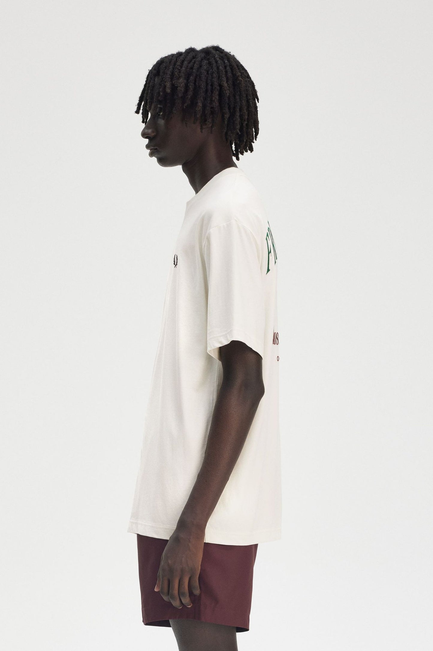 Fred Perry Embroidered T-Shirt Ecru