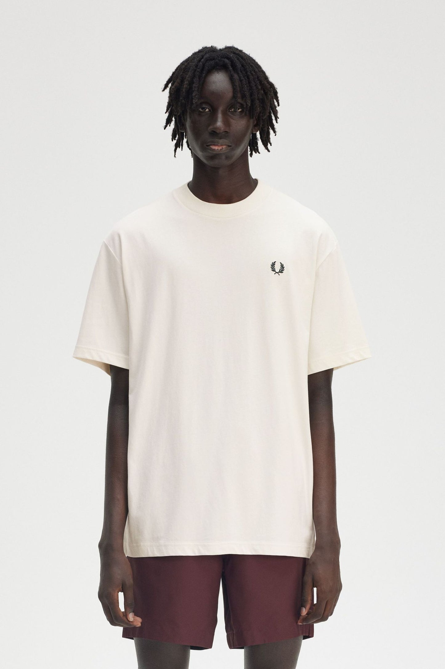 Fred Perry Embroidered T-Shirt Ecru