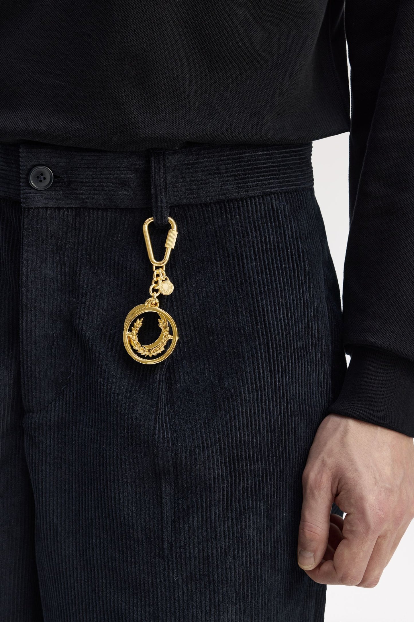 Fred Perry Spinning Laurel Wreath Keyring Gold