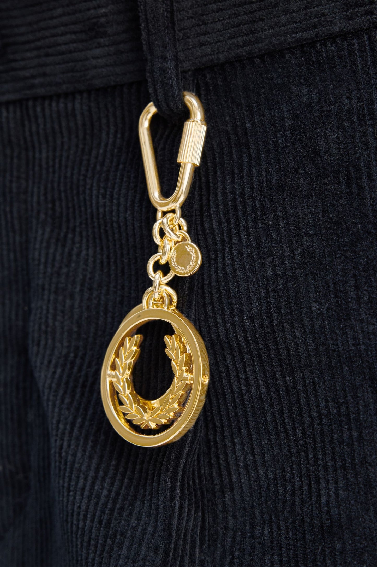 Fred Perry Spinning Laurel Wreath Keyring Gold